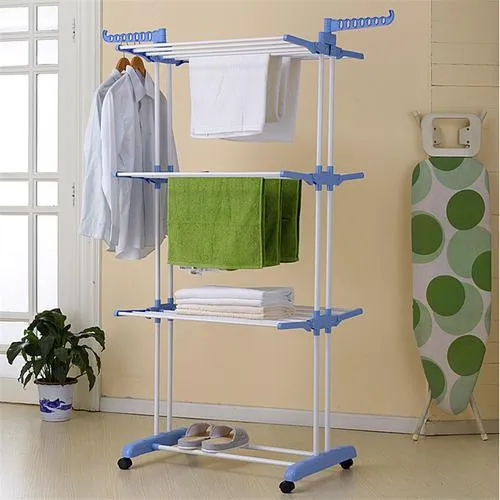 Multifunction%20Foldable%20Height%20Adjustable%20Cloth%20Drying%20Stand%203%20Layer%20-%20Image%203
