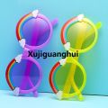 Xujiguanghui Round Sunglasses Kids Rainbow Sun Glasses Girls Children Colorful Eye Lenses Baby Shades Boys Yellow Mirror Junior's Eyeglasses. 