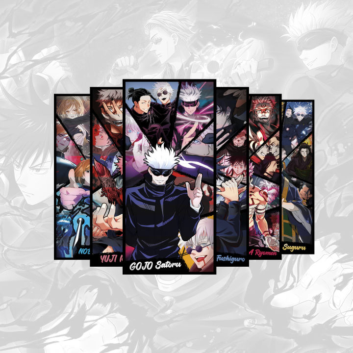 Jujutsu%20Kaisen%20Anime%20Series%20Gojo%20Satoru%20Sukuna%20Itadori%20Geto%20Suguru%20Megumi%20Nobara%20Set%20of%206%20Poster%20-%20Image%202
