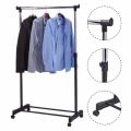 Single Pole Clothes Garment Drying Hanging Rack Hangers With Shoe Rack. 