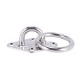 NAMUNY 2X 80Mmx50Mm Mounting Hook For Wall Or Ceiling With Round Ring Stainless Steel - Bracket / Attachment. 