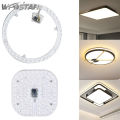 AC220V LED Light Source Ceiling Light Replacement Lights Magnetic Circular Square led Module Ceiling Lights tricolor. 