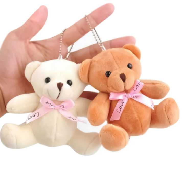 2 pieces Cute Teddy Bear Design Key Ring For Gift