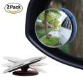 KOBWA Car Rear View Blind Spot Mirror Round Stick-On Convex Mirror Wide Angle View Mirror For Safer Driving-2 Pack. 