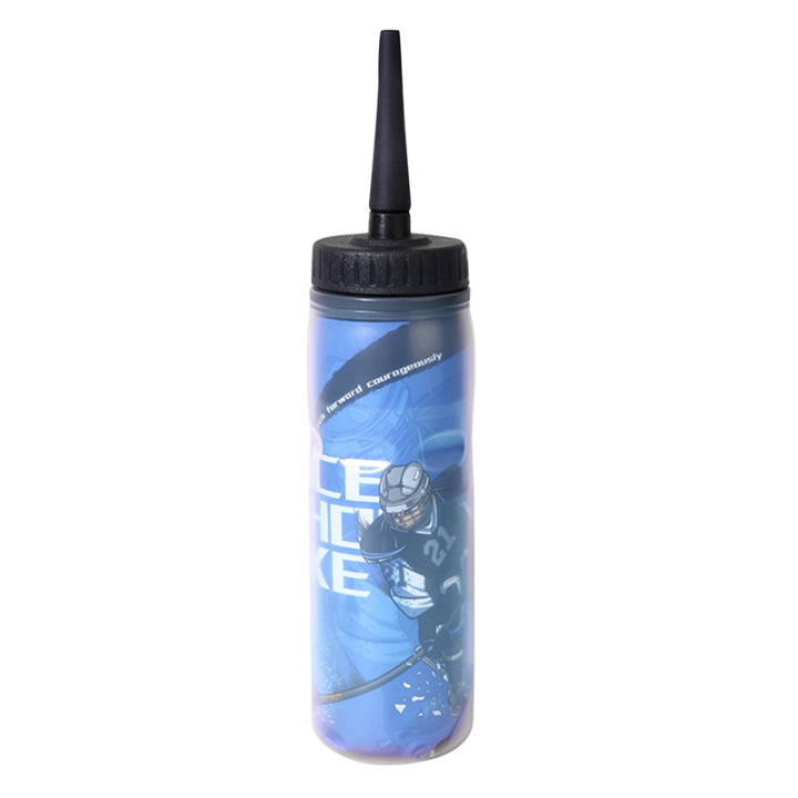 OUMERY 650ML Ice Hockey Water Bottle Portable Football Bottle Classic Extended Tip Design Sports Bottle Mouthpiece
