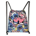 New Stitch Kids Drawstring Pocket Outdoor Travel Storage Bag Printed Polyester Drawstring Bag Portable Batch. 