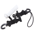 Scuba Diving Lanyard Coil Springs Camera Lanyard Spiral with Ring Dive for Dive Lights Underwater Diving Rods,White. 