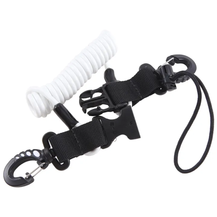 Scuba%20Diving%20Lanyard%20Coil%20Springs%20Camera%20Lanyard%20Spiral%20with%20Ring%20Dive%20for%20Dive%20Lights%20Underwater%20Diving%20Rods,White%20-%20Image%203