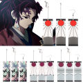 Original Jewelry, Kos, Long Hanafuda, Props, Anime Blade, Acrylic, Fashion, Tanjiro, Earrings, Demon Slayer, Cosplay, Drop, Ms. Bryn, Girl. 