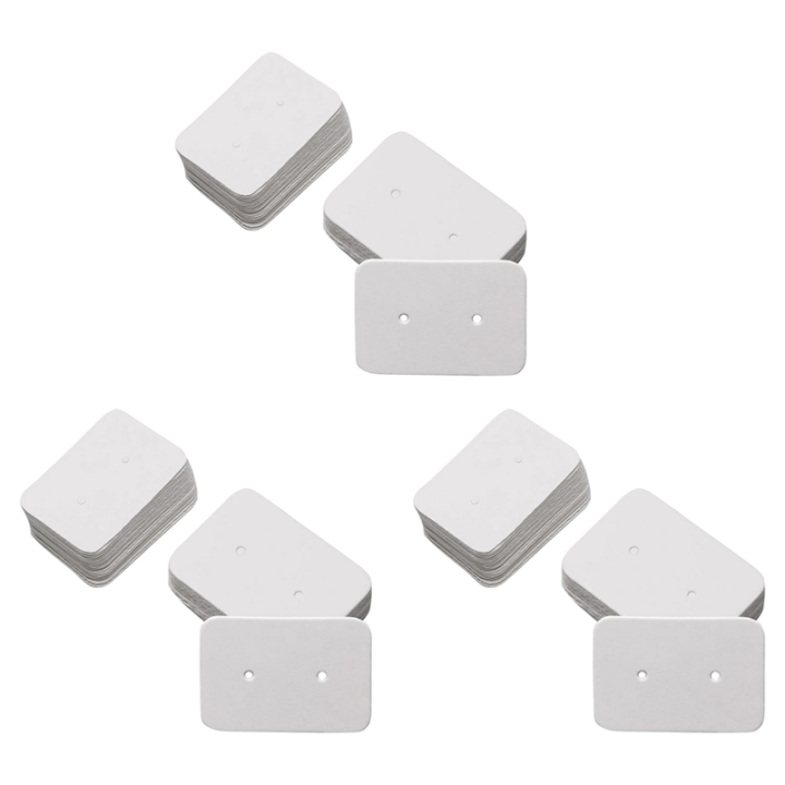Wurrpopy-150PCS Small Blank Kraft Paper Ear Studs Earring Display Cards Price Label Tag Jewelry Cards Holder, 3.5 X 2.5cm (White)