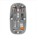 Wireless Bluetooth Transparent Mouse, Triple Mode (BT5.1+ BT5.1+ 2.4GHz) Type C Rechargeable Mouse Silent Ultra Thin. 