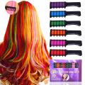 Hair Chalk Comb Temporary Bright Hair Color Dye For Girls Kids, Washable Hair Chalk For Kids Girls Gift For Birthday/Valentine'S Day/Easter/Children'S Day/Diy/Cosplay Party. 