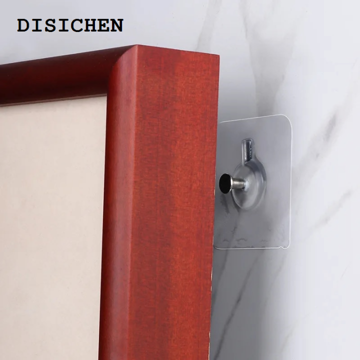 DISICHEN%202025%2010/20PCS%20Strong%20Adhesive%20Hooks%20Clear%20Picture%20Frame%20Poster%20No%20Drilling%20Wall%20Hooks%20Cabinet%20Kitchen%20Bathroom%20Accessories%20Screw%20Hook%20-%20Image%202