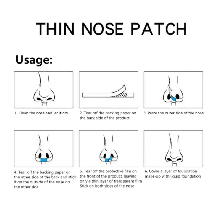 Simple Nose Sticker New 40Pcs Disposable Clear Invisible Thin Nose Stickers For Nose Face ...