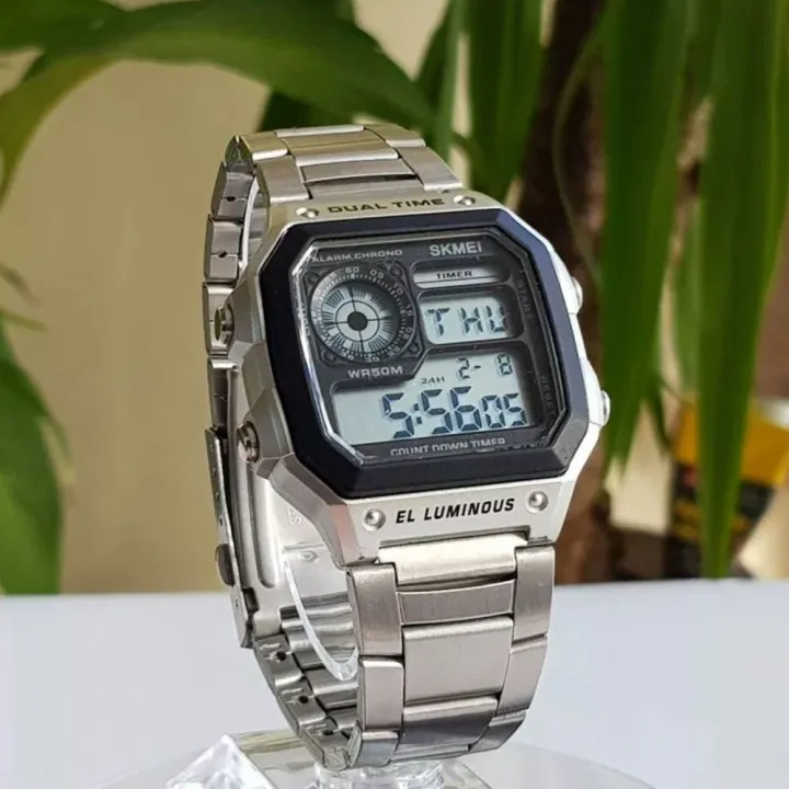 SKMEI%201335%20Double%20Time%20Digital%20Chronograph%20Watch%20For%20Men%20-%20Black/Silver%20-%20Image%206