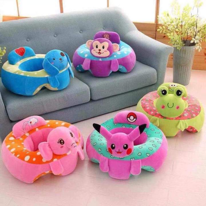 Comfortable Baby Sofa Infant Support Seat Learning Sitting Chairs for Babies Bouncer Soft(Dog Frog Monkey Elephant Plush) Floor Seats Suitable for Play Infants Tummy Time Pre-Kindergarten