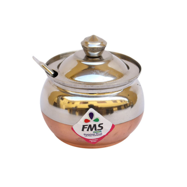 Fms Steel Ghee Pot