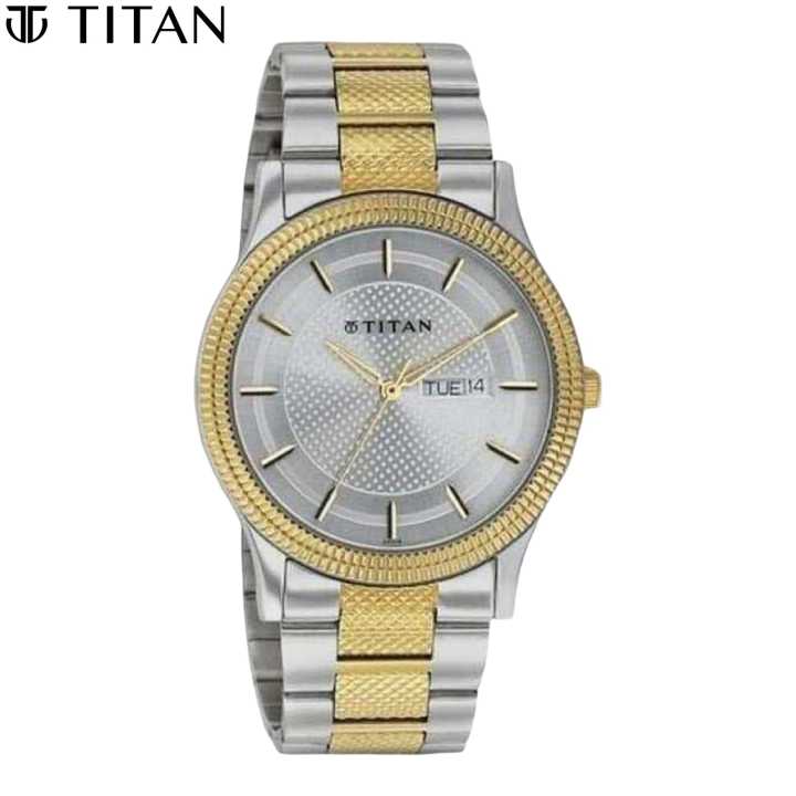Titan 1650BM03 Silver Dial Stainless Steel Strap Watch For Men