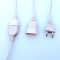 CE European Extension Cord Two-Hole European Standard Female Socket Elbow European Two-Plug Male and Female Docking Desk Lamp Power Cable. 