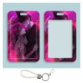 Cartoon Soft Silicone Kpop Demon Hunters Photocard Holder With Keychain Woven Rope Transparent Card Holder Bus Subway Card Protector Employee ID. 