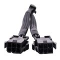 8Pin Male to Dual 6 Pin Female Cable Adapter 20cm CPU 8Pin To Graphics Video Card PCI-Express Power Splitter Cable. 