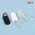 5Pcs Button Coin Cell Battery Holder Case Cover With ON-OFF Switch Leads Wire Battery Box Single Dual Slots Gonghpng. 