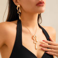 Sale】Sweet Cool Design Sense Liquid Metal Wind Neck Chain Necklace Irregular Drops Necklace Women. 