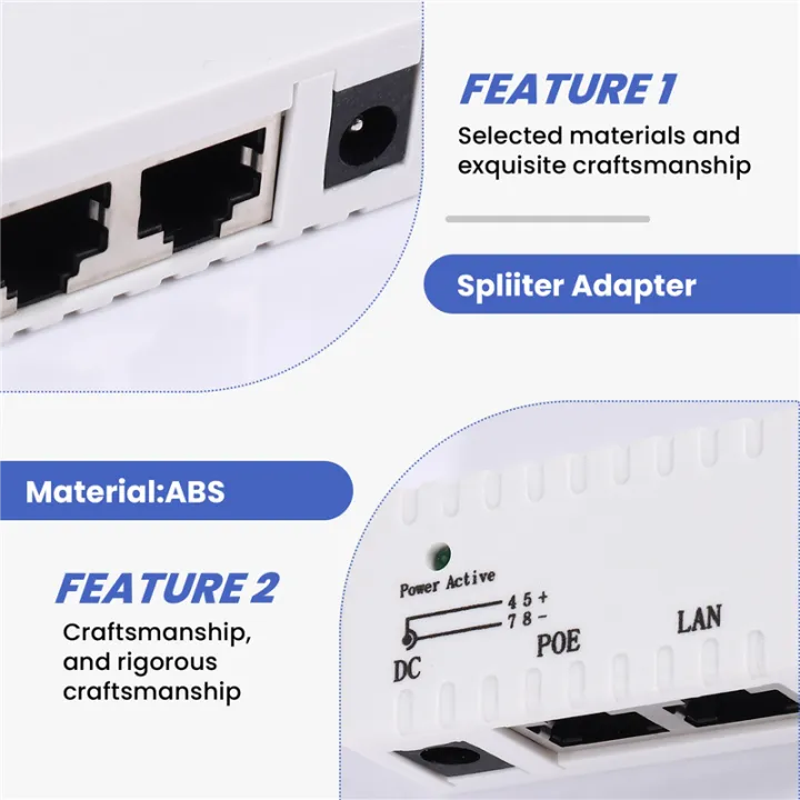 Poe%20Poe%20Injector%20Rj45%20Dc%205.5Mm%20x%202.1Mm%20Adapter%20Connector(White)%20-%20Image%205