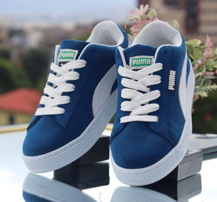 Suede Classic Blue Men’s Sneakers – Timeless, Elegant & All-Day Comfort ...