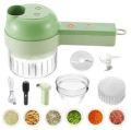 Rechargeable Mini Electric Vegetable Chopper 4 in 1 Cordless Food Processor with Brush. 