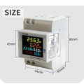 4X Din Rail AC Monitor 6IN1 250-450V 100A Voltage Current Power Factor Active KWH Electric Energy Frequency Meter VOLT. 