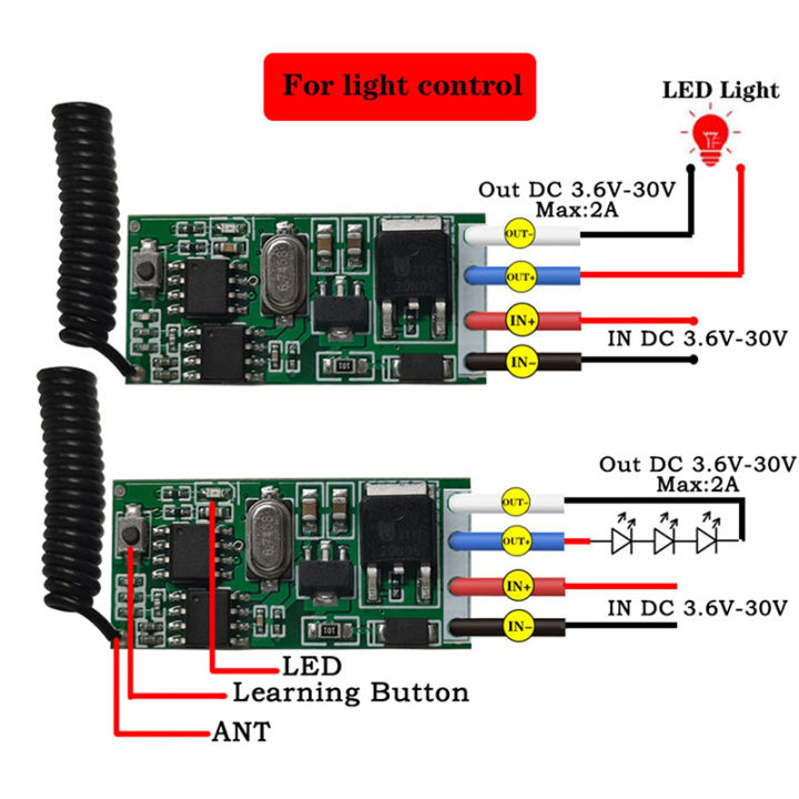 12V%2024V%20Mini%20Receiver%20Wireless%20Remote%20Control%20Relay%20Receiver%203.6V%20Micro%20Remote%20Control%20Switch%20Module%20With%20Transmitter%20For%20Led%20Lamp%20Light%20Diy%20Taotai%20-%20Image%203