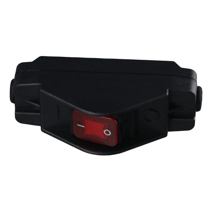 Heavy Duty Waterproof Inline Cord Switch Red LED Lighted High Amp ON ...