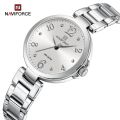 NaviForce NF5031 Fashion Luxury Bracelet Simple Wrist watch For Women - Silver. 