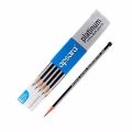Black/Silver Apsara Platinum Rubber Tipped Extra Dark 2B Pencils Set Of 12. 