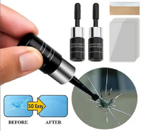 Car Windshield Repair Kit - DIY Glass Scratch & Crack Restore Tool with Resin Sealer