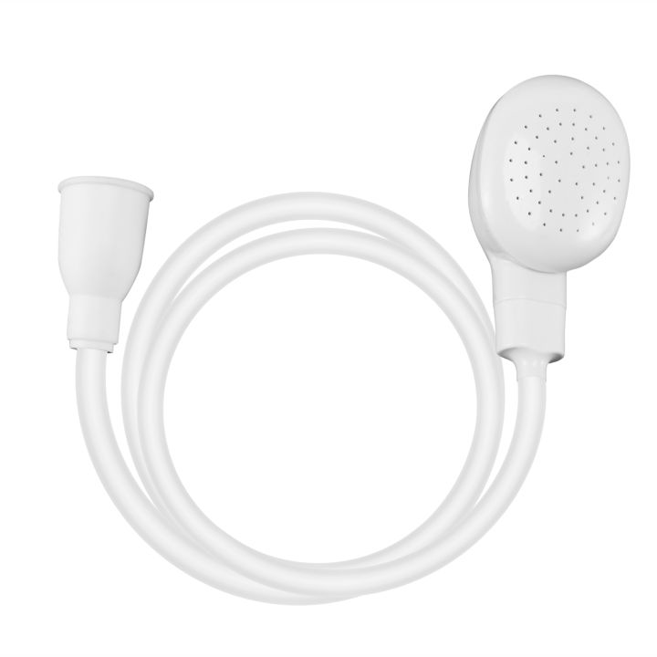White Hair Shower Water Head Hose Tube Bathroom Shampoo Bath Mixer Tap