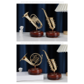 NAMUNY French Horn Classical Instruments Pipa Music Box Home Wine Cabinet Decorations Violin Guitar Octave Box Home Decoration. 
