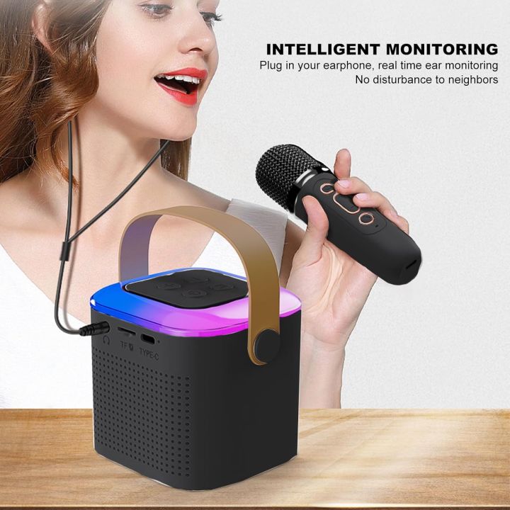 Mini%20Karaoke%20Bluetooth%20Speaker%20with%20Wireless%20Microphone,%20RGB%20Light,%206W%20Karaoke%20Speaker%20Supports%20Memory%20Card%20Playback,%20Covers%20Wide%20Range%20for%20Party%20-%20Image%2010