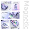 Bluetooth Wireless Mouse, Transparent RGB Mechanical Dual Mode Gaming Mouse,1600 DPI RGB Bluetooth Mouse, Type-C Rechargeable, Transparent Shell, for Laptop/PC/MAC. 