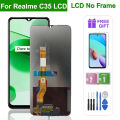 Clearance sale 6.6| For OPPO Realme C35 LCD Display Screen Touch Digitizer Assembly Replacement For Realme C35 LCD RMX3511 Display Repair Parts. 