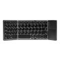 Three Foldable Pocket-size Bluetooth Wireless Rechargeable Keyboard With Touchpad For Windows Android IOS. 