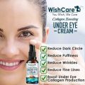 WishCare Collagen Boosting Under Eye Cream For Dark Circles & Wrinkles - Enriched With Caffeine, Almond Milk, Vitamin C& E, Hyaluronic Acid, Retinol - 30ml. 