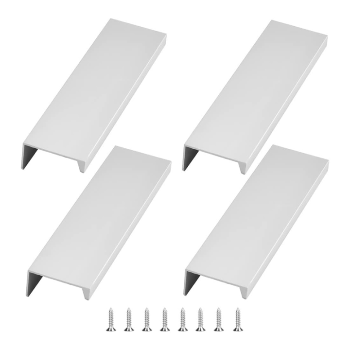 4%20Piece%20Finger%20Edge%20Pull%20Silver%20Concealed%20Handle%20Modern%20Style%20Curved%20Drawer%20Handle%20Aluminum%20Alloy%20Invisible%20Handle%20Black%20-%20Image%202