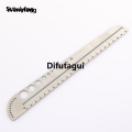 Difutagui 1 PC Multi Functional Stainless Steel Tool Scale Ruler High Quality Luxury Profesional Office Compass Protractor Hexagonal EDC Outdoor Tool. 