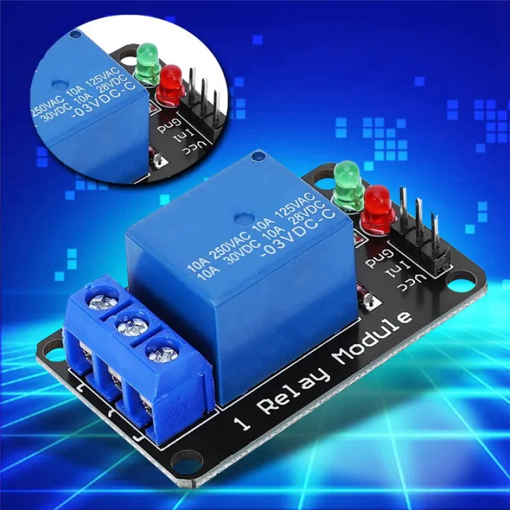 1-Way Relay Driver Module with LED Indicator Microcontroller Compatible ...