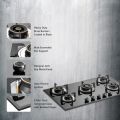 KAFF 5 Burner Built-In-Hobs | Alton ALNF 865 | 86cm | Auto Electric Ignition | Black Tempered Glass (8 mm Thick) | Designer Anti Slip Metal Knob. 