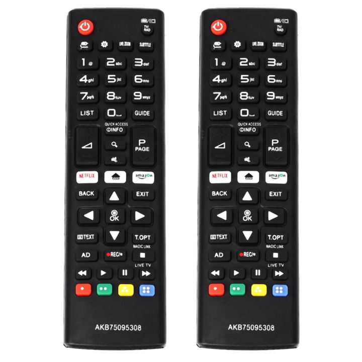 fasdaga 2X AKB75095308 Smart TV Remote Control English Replacement for HD Smart TV New