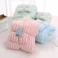 Bath And Face Towel/Coral Fleece Wave Pattern Absorbent Face & Bath Towel Set. 