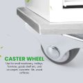 8PCS TPE Caster Wheels Duty Fixed Casters with Rigid Non-Swivel Base Ball Bearing Trolley Wheels Top Plate 1 Inch. 